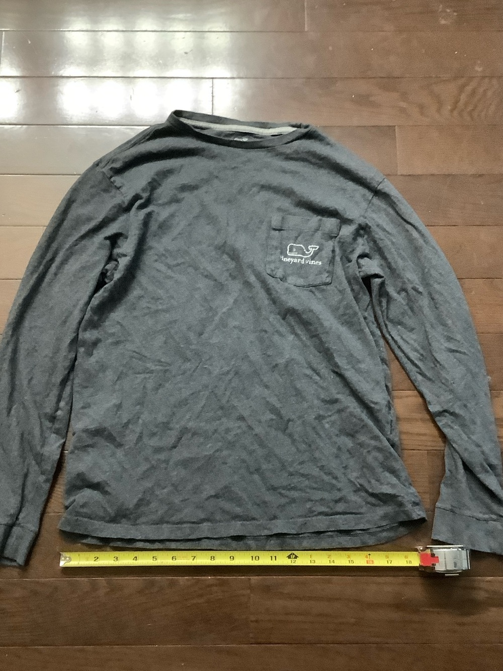 Vineyard Vines Men's Long-Sleeve Pocket Tee - Charcoal Gray